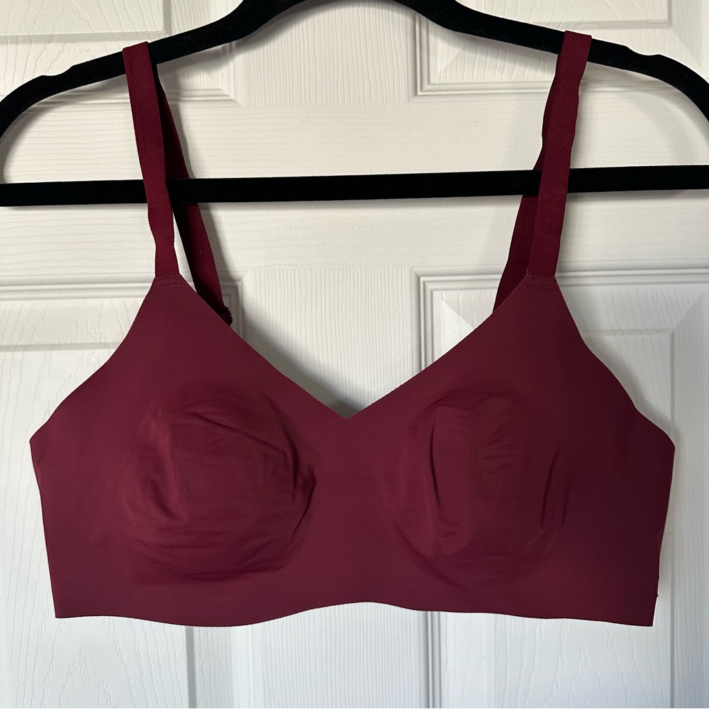 Knix Burgundy Wireless Bra 36 BC